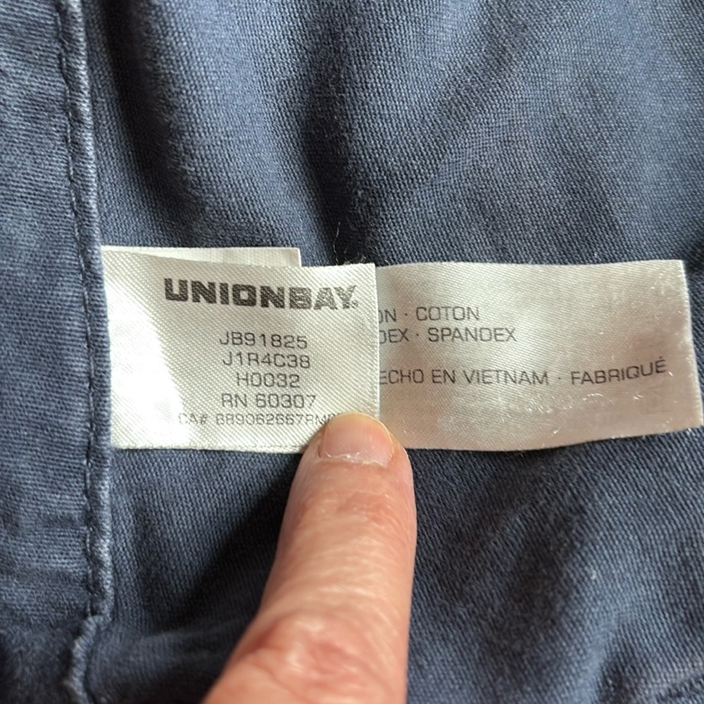 Juniors UNIONBAY Delaney Stretch Twill Blue Casual Utility Shorts Size 9 - Picture 5 of 7
